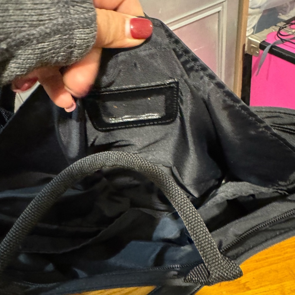 Burberry Black Tote Bag with Plaid Accent - Picture 3 of 11